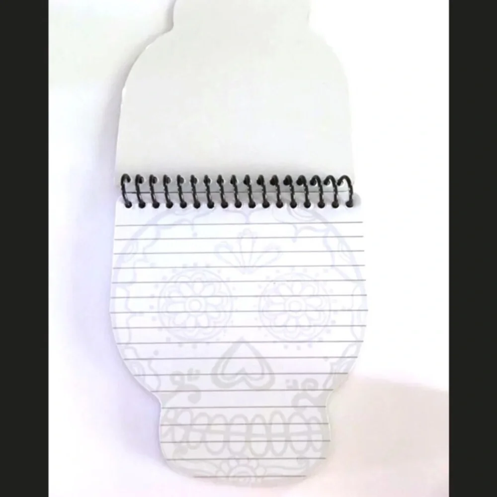 Halloween Skull Stationery Set Spiral Notepad Stickers Pencils Rainbow Glitter